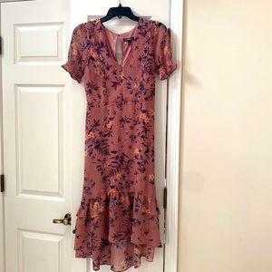 Purple and pink floral high low summer dress from Express